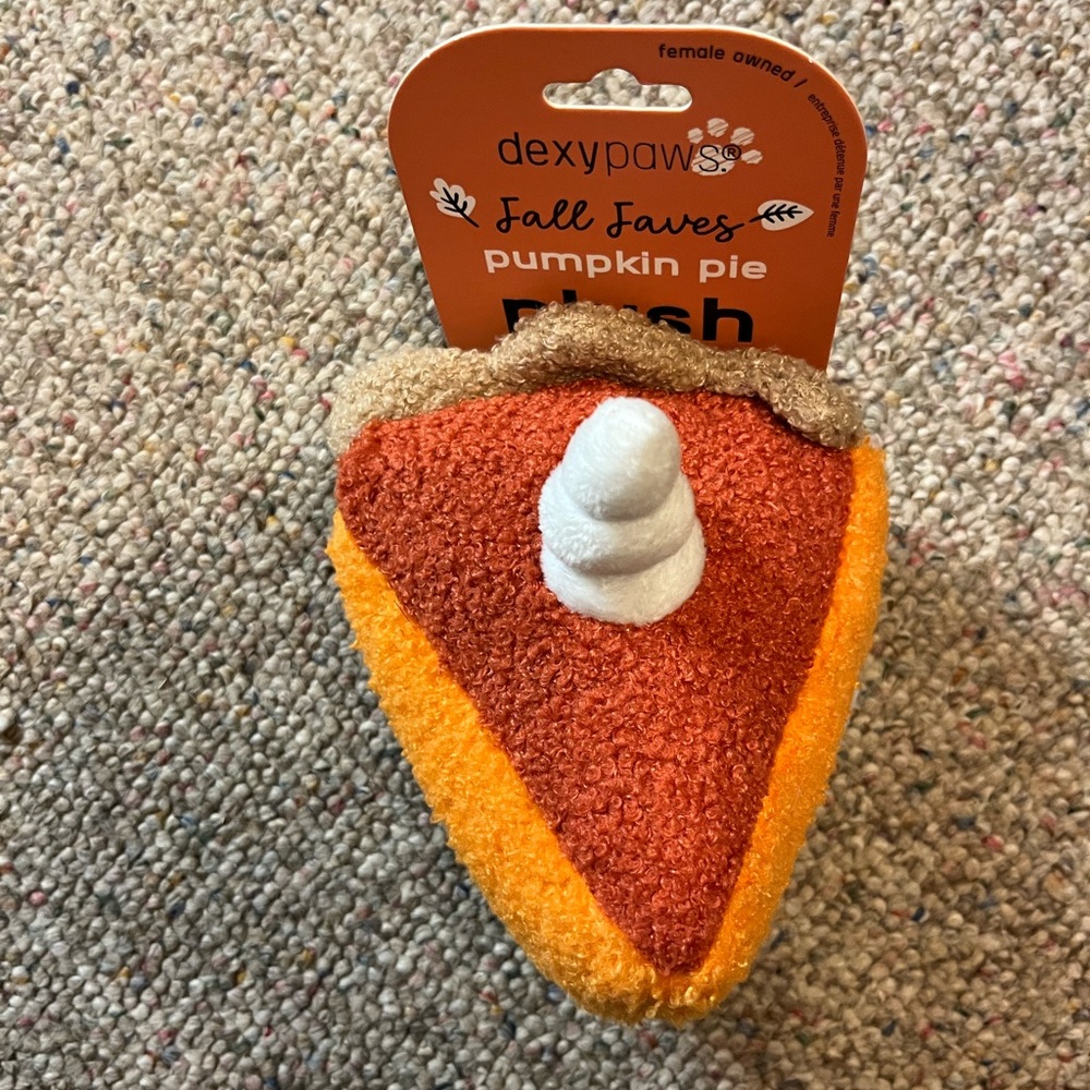 π Dexy Paws Pumpkin Pie Dog Toy - Picture 2 of 7